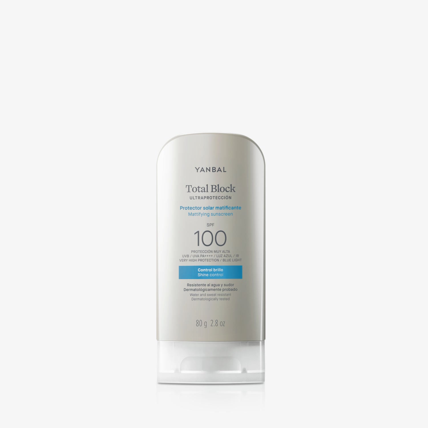 Protector Solar Yanbal total block 80 Gr SPF 100 Matificante Control Brillo