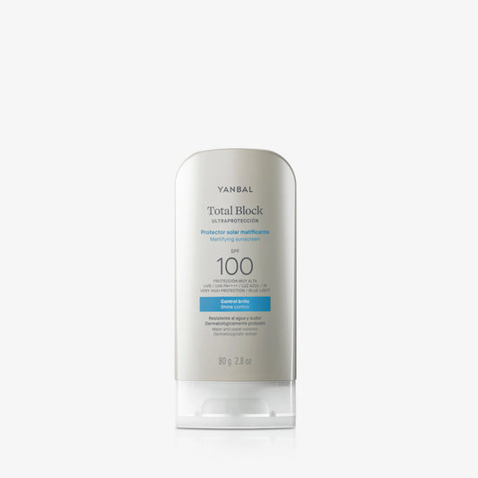 Protector Solar Yanbal total block 80 Gr SPF 100 Matificante Control Brillo