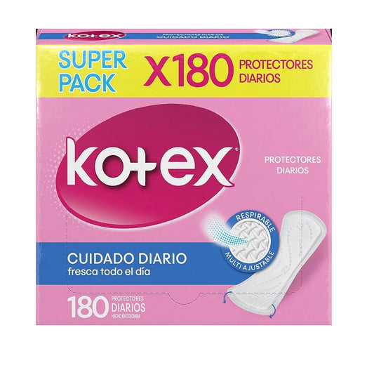 Protectores Higienicos Kotex Cuidado Diario 180 Unidades