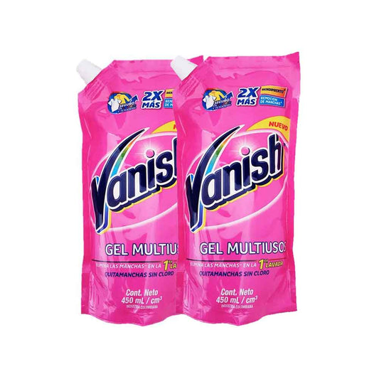 Quitamanchas Vanish Gel 450 ml Rosa 2 Unidades Doypack Oferta