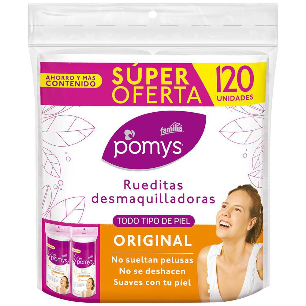 Rueditas Desmaquilladoras Pomys 120 Unidades Oferta