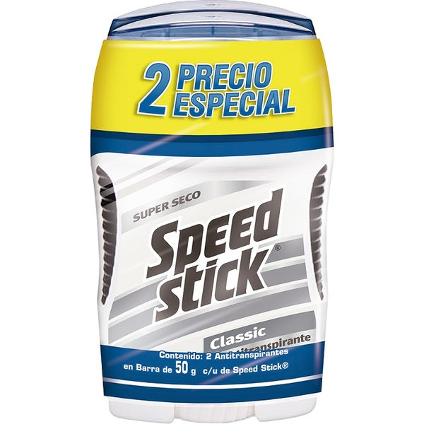 Desodorante Speed Stick Barra 50 gr 2 Unidades Classic Oferta