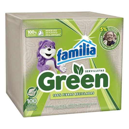Servilleta Familia 100 Unidades Green Natural