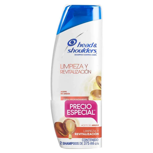 Shampoo Head And Shoulders 375 ml x 2 Unidades Aceite De Argan Oferta