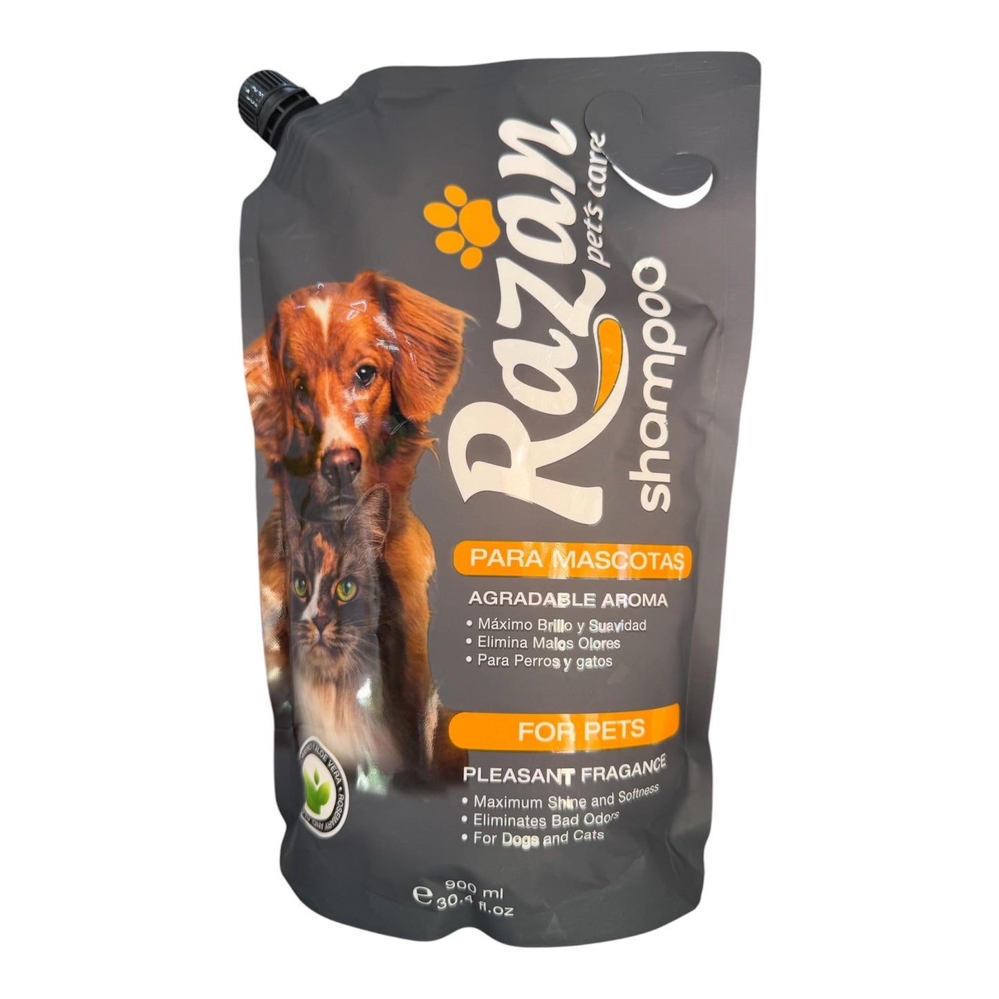 Shampoo Mascotas Razan 900 ml Doypack Agradable Aroma