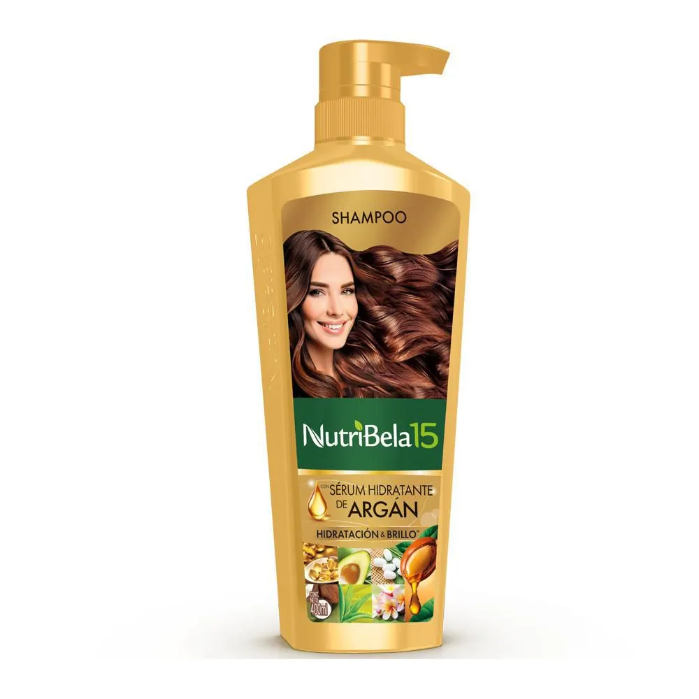 Shampoo Nutribela 400 ml Serum Hidratante de Argan