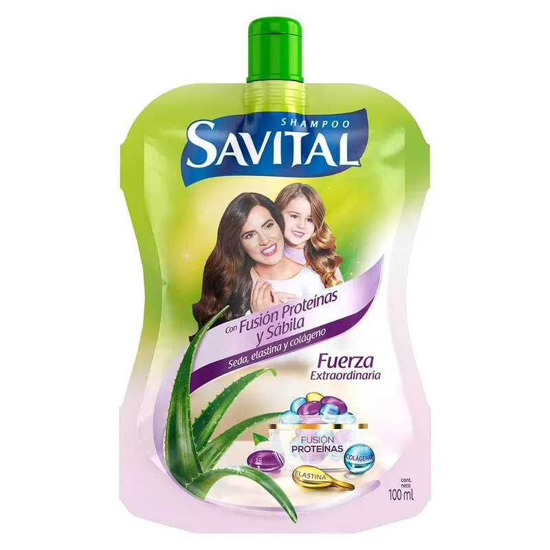 Shampoo Savital 100 ml Fusion Proteinas y Sabila