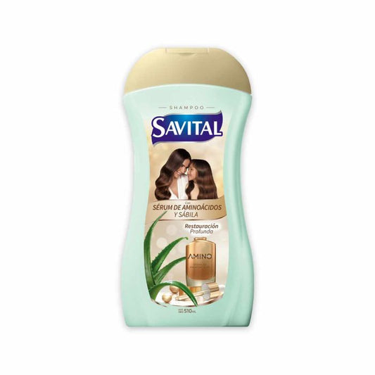 Shampoo Savital 510 ml Serum De Aminoacidos y Sabila