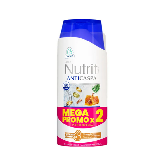 Shampoo Ultra Nutrit 600 ml + Acondicionador 550 ml Anticaspa Oferta