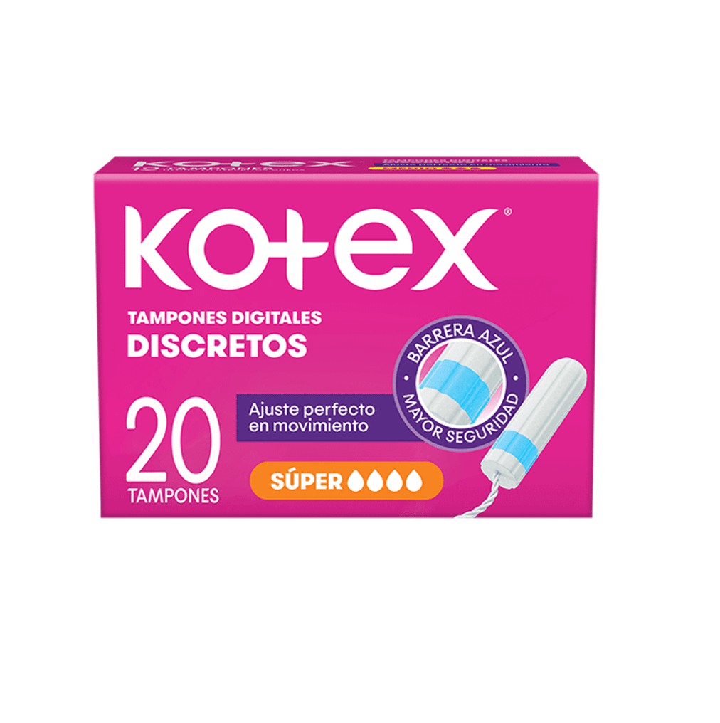 Tampon Kotex Digital Discreto 12 Unidades Super