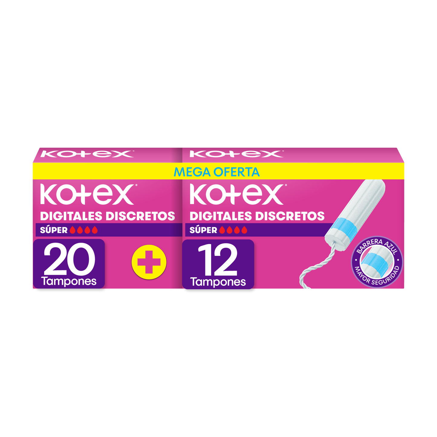 Tampon Kotex Digital Discreto 32 Unidades Super