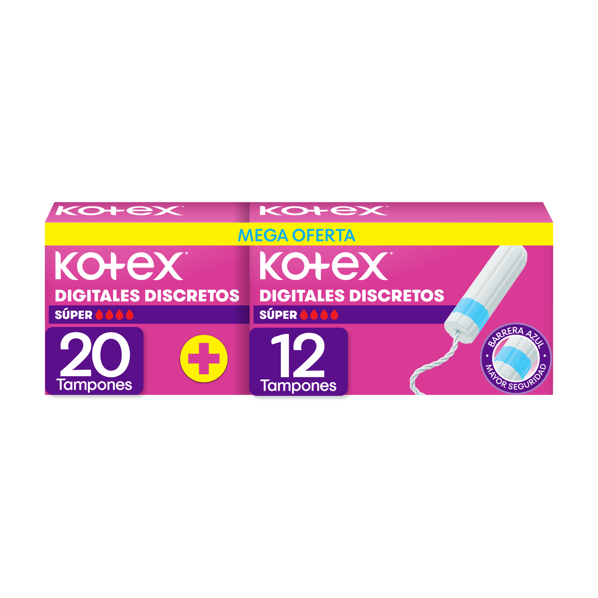 Tampon Kotex Digital Discreto 32 Unidades Super