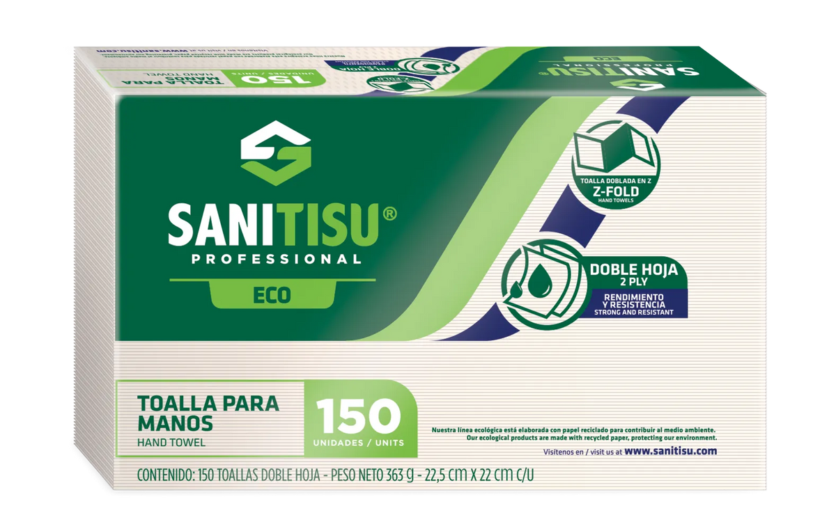 Toalla Manos Sanitisu Natural 150 Unidades