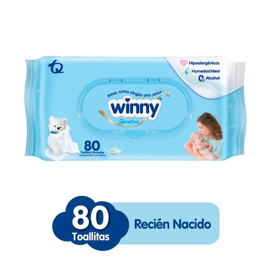 Toallas Humedas Winny 80 Unidades Sensitive