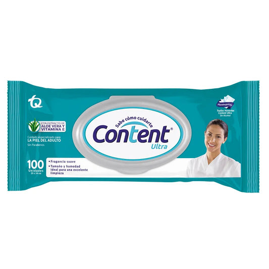 Toallitas Humedas Content Aloe Vera x 100 unidades