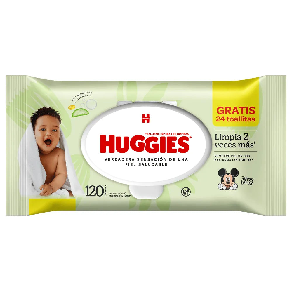 Toallitas Humedas Huggies Limpieza Efectiva 120 Unidades