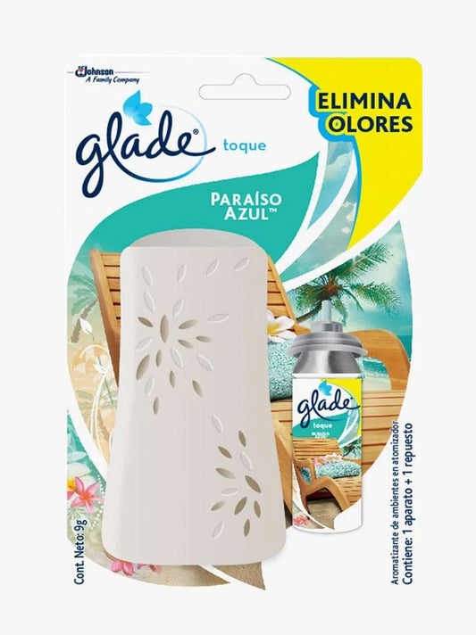 Ambientador Glade Toque Paraiso Azul + Aparato Oferta