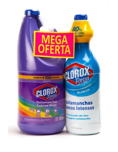 Clorox Ropa Color 1800 ml + Blancos Intensos 930 ml Oferta