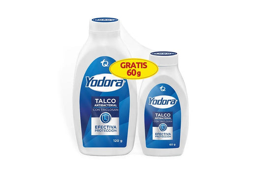 Talco Yodora 120 Gr + 60 Gr 2 Unidades Oferta