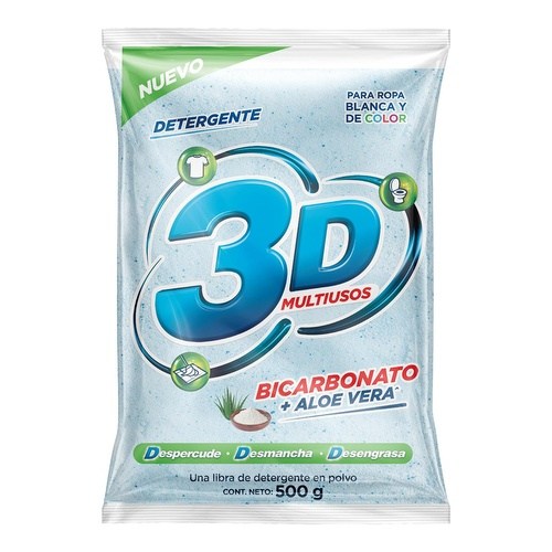 Detergente 3D 500 Gr Aloe Vera