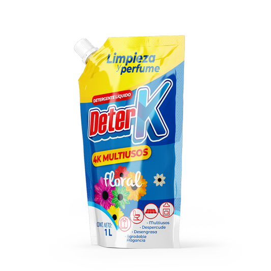 Detergente Liquido Deter-K 1000 ml Floral