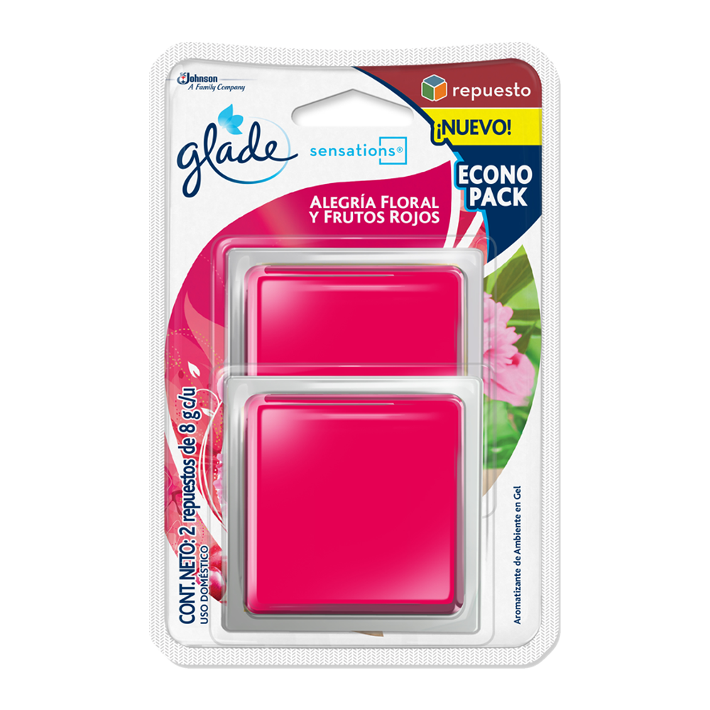 Ambientador Glade Sensations 2 Unidades Alegría Floral Y Frutos Rojos Oferta