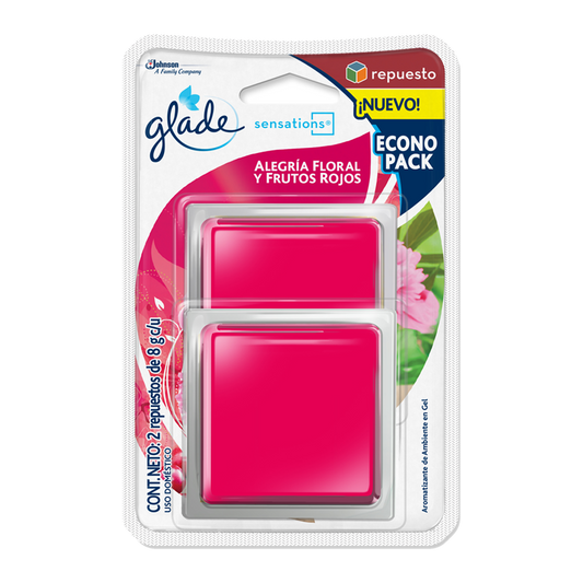 Ambientador Glade Sensations 2 Unidades Alegría Floral Y Frutos Rojos Oferta