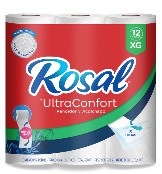 Papel Higienico Rosal Ultraconfort XG 12 Rollos