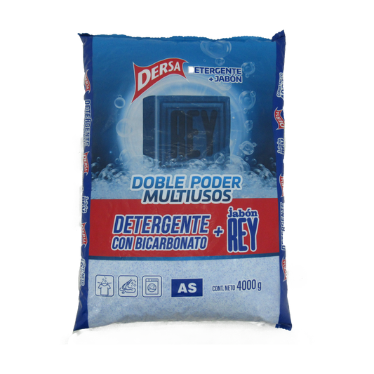 Detergente AS 4000 gr Bicarbonato + Jabon Rey
