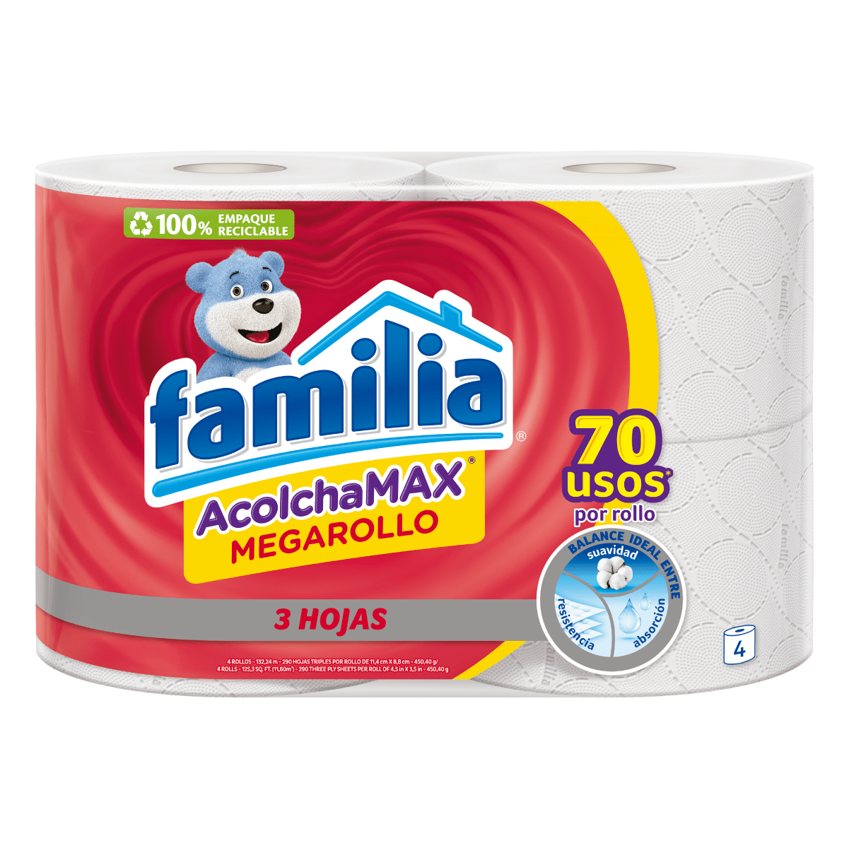 Papel Higienico Familia x4 Megarollo
