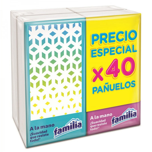 Pañuelos Familia Bolsillo 10 Pañuelos 4 Unidades