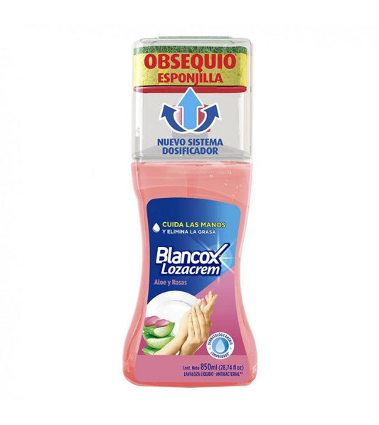 Lavaloza Liquido Blancox Lozacrem 850 ml Aloe y Rosas