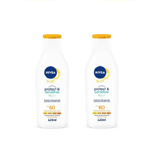 Protector Solar Nivea FPS 60 125 ml 2 Unidades Sensitive Immediate