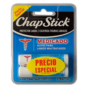 Protector Labial Chap Stick Medicado 2 Unidades Oferta