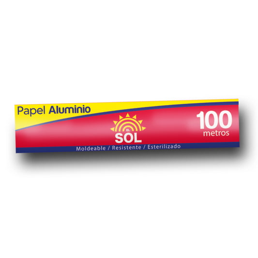 Papel Aluminio El Sol 100 Metroos