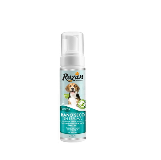 Baño Seco En Espuma Razan 200 ml Perros