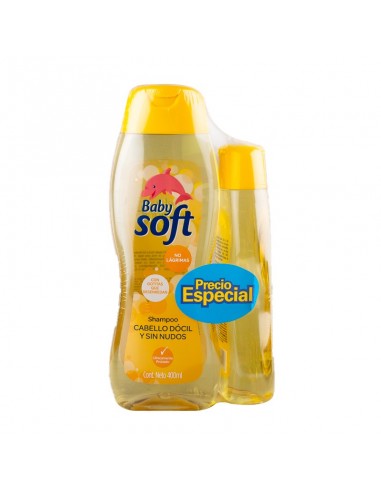 Shampoo Baby Soft 400 ml + 200 ml Cabello Docil 2 Unidades