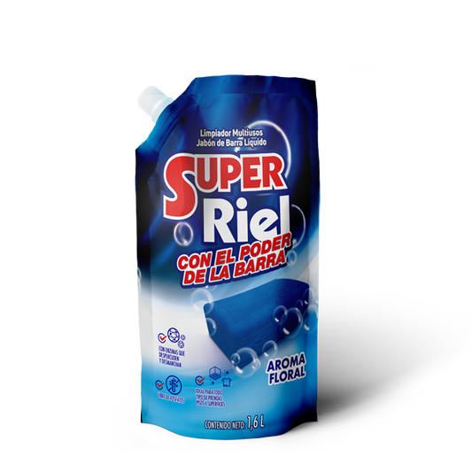 Detergente Liquido Super Riel 1600 Ml Floral