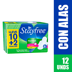Toallas Higienicas Stayfree x 12 Normal