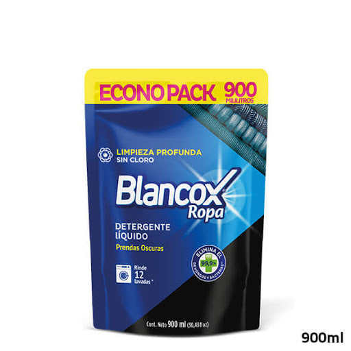 Detergente Liquido Blancox 900 ml Doypack Ropa Oscura
